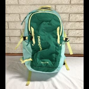 green and yellow backpack
